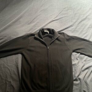 Men's Black Full-Zip Sweater Jacket - Classic Knit From Tristan